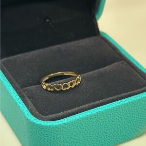 10k solid gold open heart ring
